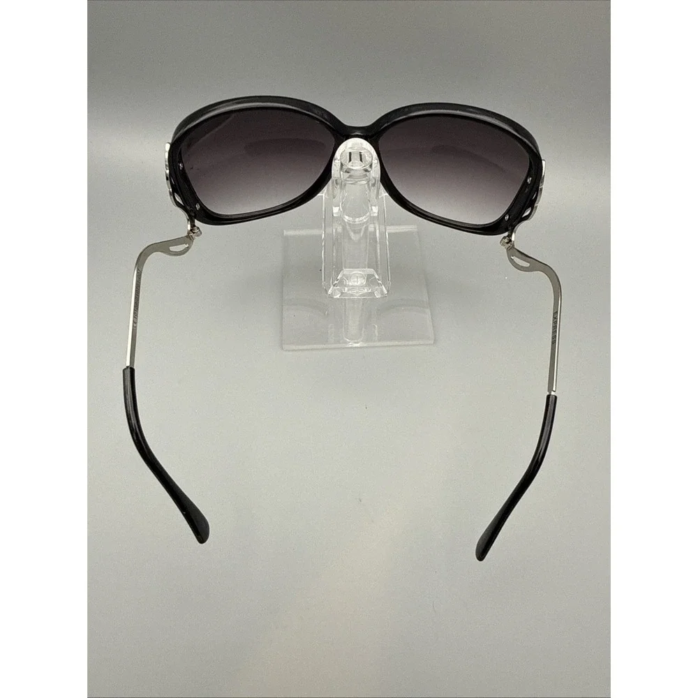 Baroque Oversize Vintage Square black/Silver Sunglasses-butterfly arms-Italy